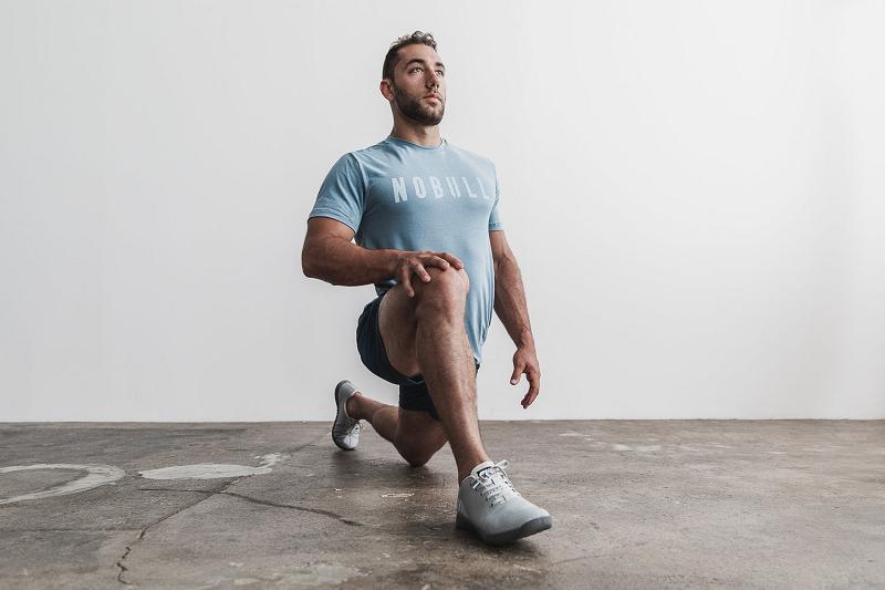 Nobull Tee (SEASONAL Colors) Men's Tanks Blue | USA M1584Q